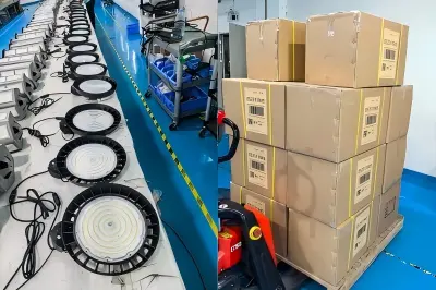 50 אורות UFO High Bay הניתנים לעמעום נשלחו לארצות הברית